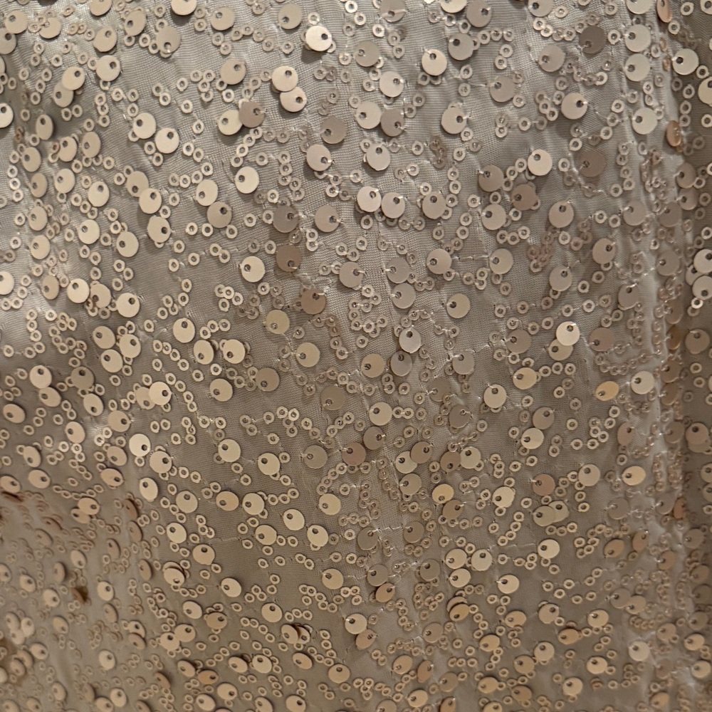 David's Bridal Gold Sequin Maxi Dress - Picture 4 of 4